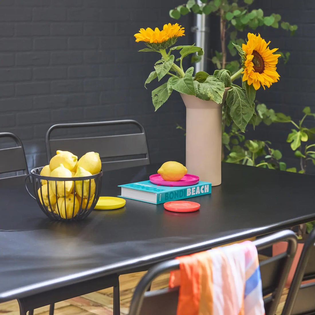 Table de jardin en métal avec 6 chaises Monceau