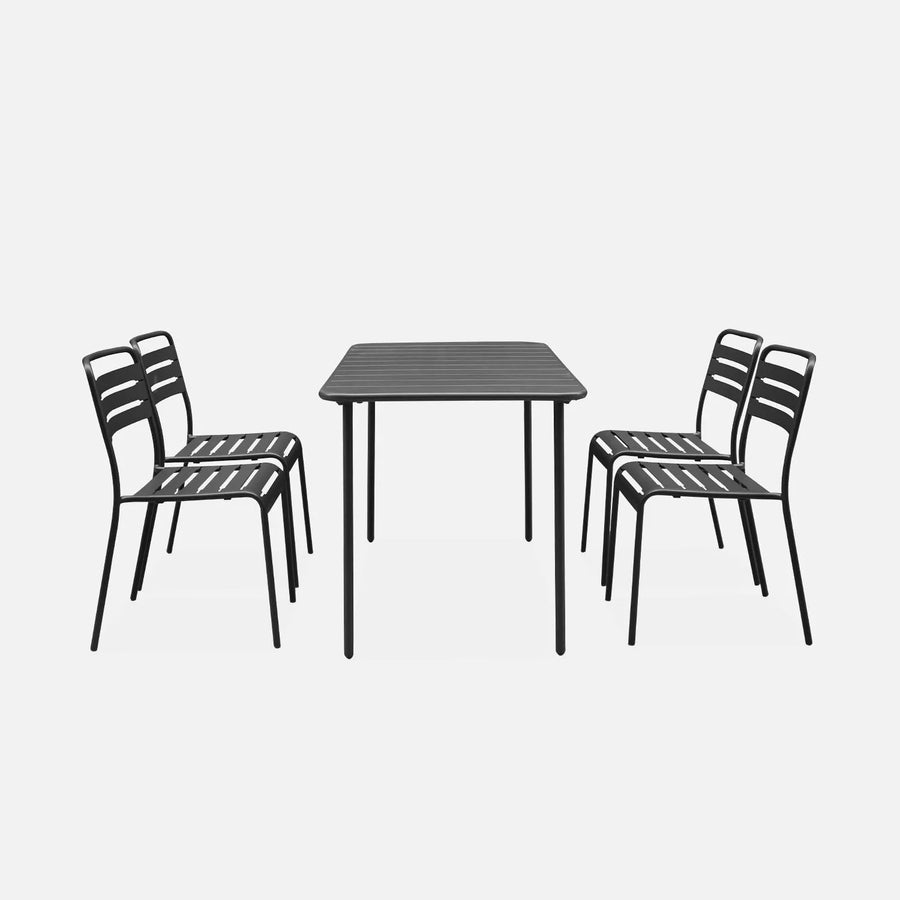 Table de jardin avec 4 chaises Luxembourg