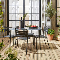 Table de jardin avec 4 chaises Luxembourg