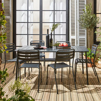 Table de jardin avec 6 chaises Luxembourg