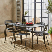 Table de jardin avec 6 chaises Luxembourg