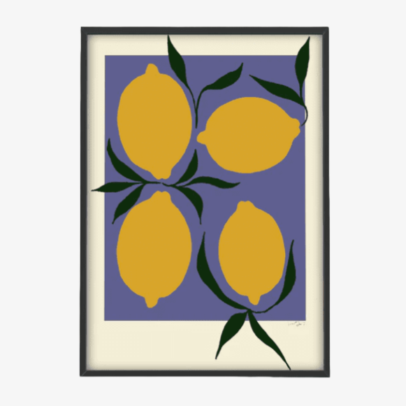 Affiche encadrée - Lemon Blue